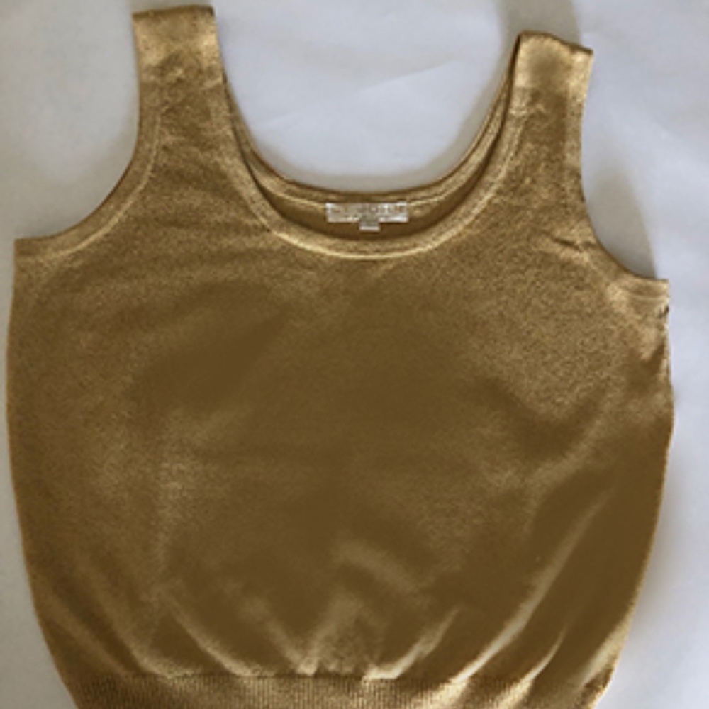 St. John Basics Gold Glittery Tank